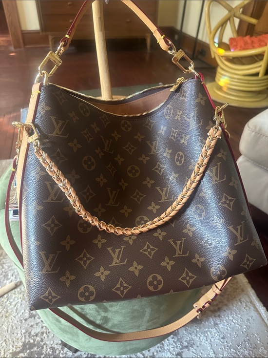 Louis Vuitton Handbags - Louis Vuitton Monogram Canvas Shoulder Bag with Detachable Braided Chain